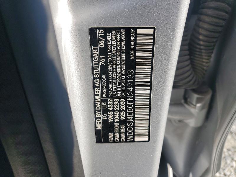 Продажа на аукционе авто 2015 Mercedes-benz Cla, vin: WDDSJ4EB0FN249133, номер лота: 67920886