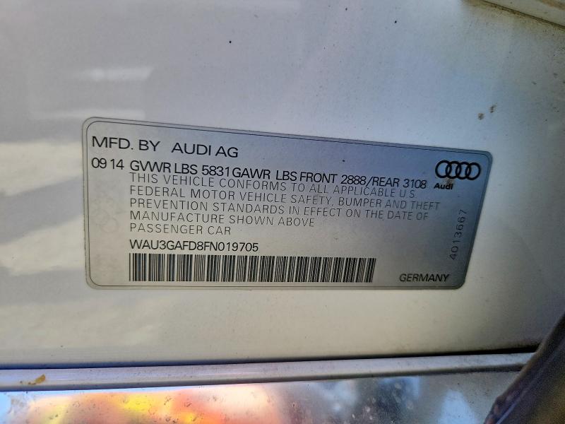 Aukcja sprzedaży 2015 Audi A8, vin: WAU3GAFD8FN019705, numer aukcji: 68977706