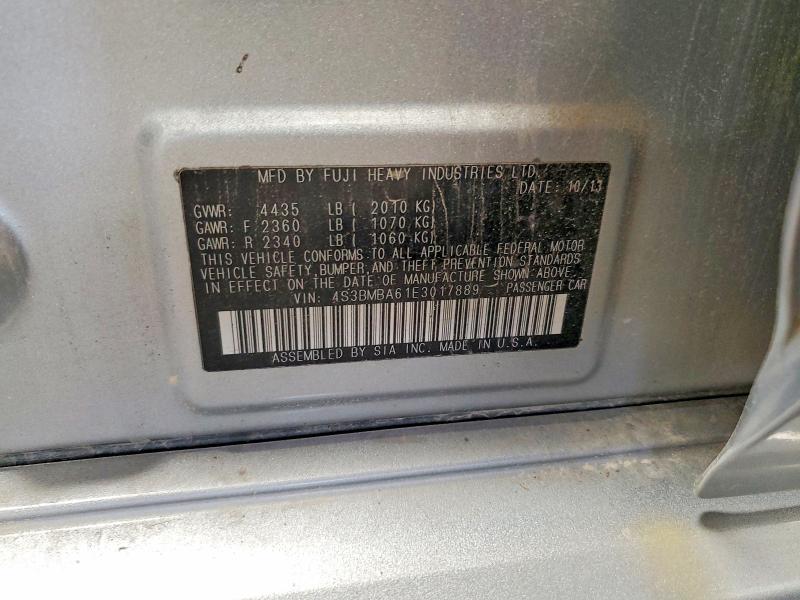 Aukcja sprzedaży 2014 Subaru Legacy, vin: 4S3BMBA61E3017889, numer aukcji: 69455286