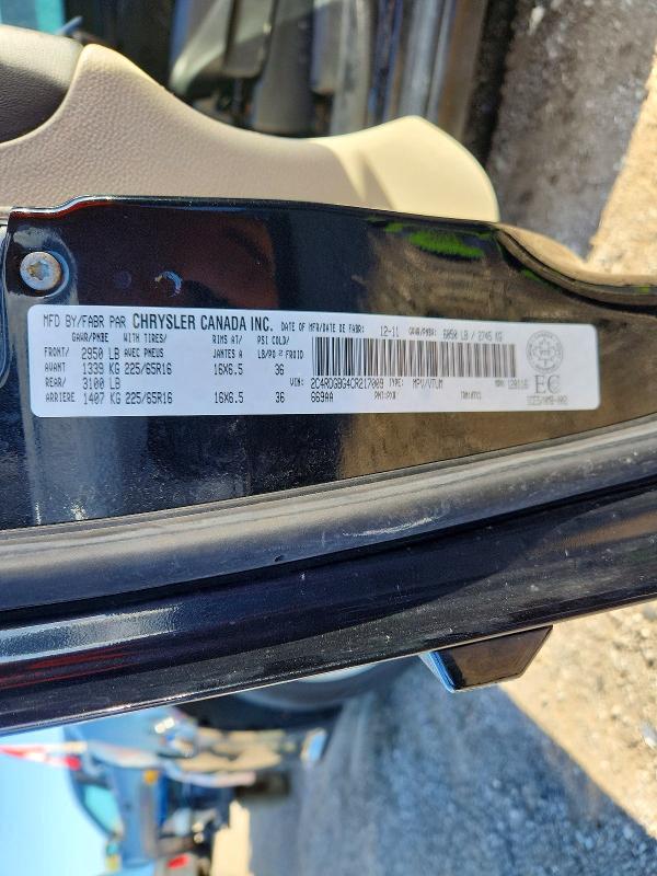 68033666 :رقم المزاد ، 2C4RDGBG4CR217009 vin ، 2012 Dodge Grand Caravan مزاد بيع