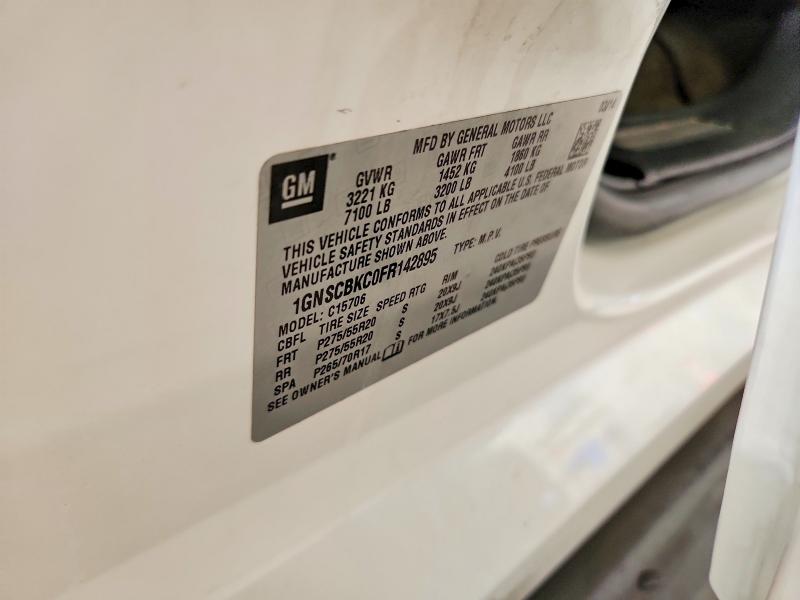 Продаж на аукціоні авто 2015 Chevrolet Tahoe, vin: 1GNSCBKC0FR142895, номер лоту: 68431996