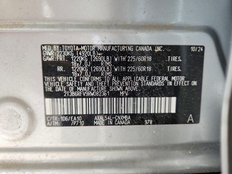 Aukcja sprzedaży 2024 Toyota Rav4, vin: 2T3B6RFV9RW082351, numer aukcji: 67727816