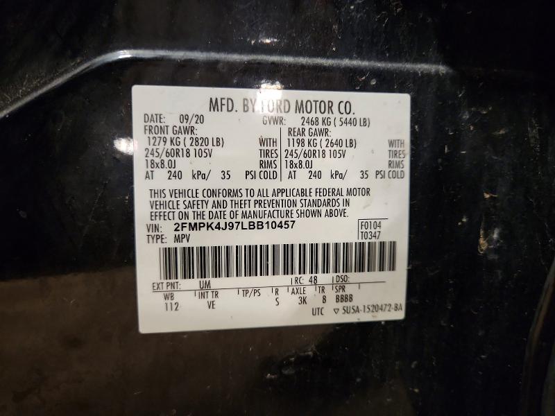 Продажа на аукционе авто 2020 Ford Edge, vin: 2FMPK4J97LBB10457, номер лота: 68571226