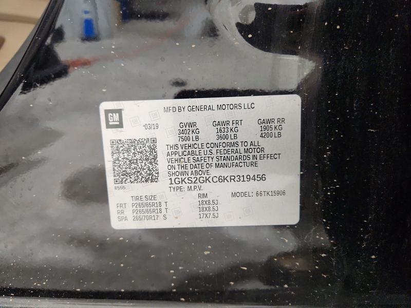 Aukcja sprzedaży 2019 Gmc Yukon Xl, vin: 1GKS2GKC6KR319456, numer aukcji: 69104336