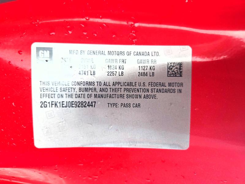 69974046 :رقم المزاد ، 2G1FK1EJ0E9282447 vin ، 2014 Chevrolet Camaro مزاد بيع