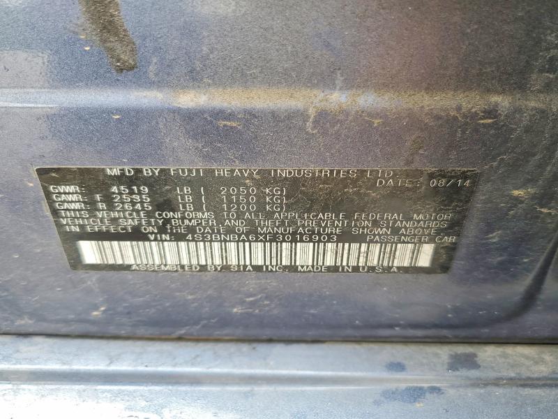 2015 Subaru Legacy მანქანა იყიდება აუქციონზე, vin: 4S3BNBA6XF3016903, აუქციონის ნომერი: 68269166