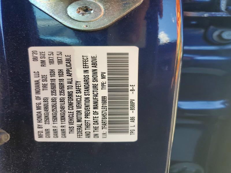 69845276 :رقم المزاد ، 7FART6H57LE016899 vin ، 2020 Honda Cr-v مزاد بيع