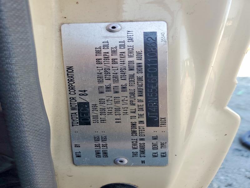 Продаж на аукціоні авто 1985 Toyota 1 Ton Pick, vin: JT4RN55E6F0110862, номер лоту: 65959256