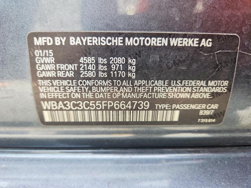 69743606 :رقم المزاد ، WBA3C3C55FP664739 vin ، 2015 Bmw 320 مزاد بيع