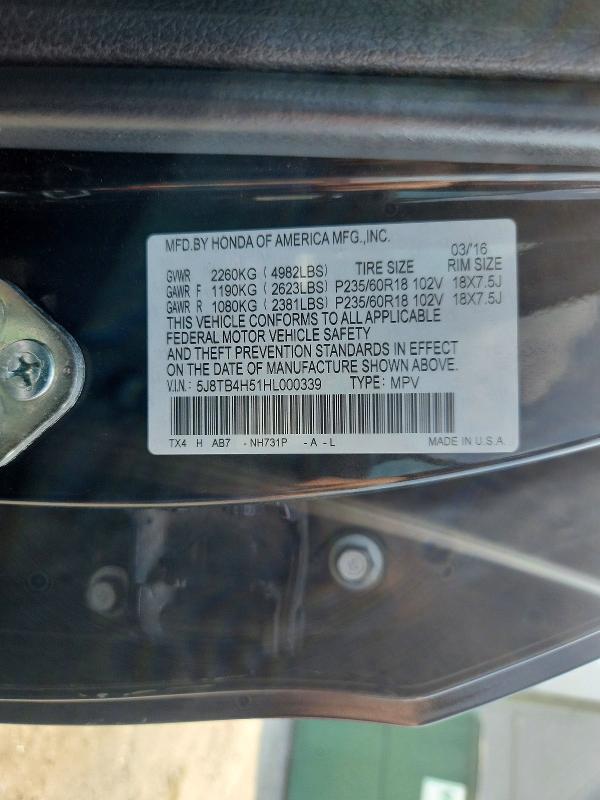 Продажа на аукционе авто 2017 Acura Rdx, vin: 5J8TB4H51HL000339, номер лота: 67425986