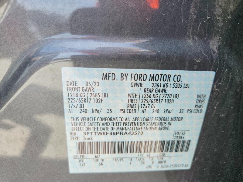 Aukcja sprzedaży 2023 Ford Maverick, vin: 3FTTW8F99PRA43570, numer aukcji: 67819186