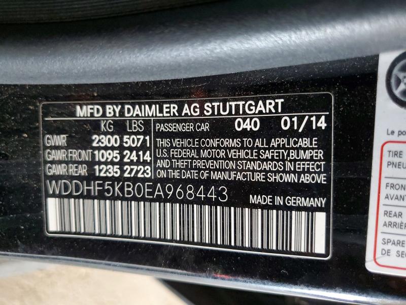 2014 Mercedes-benz E მანქანა იყიდება აუქციონზე, vin: WDDHF5KB0EA968443, აუქციონის ნომერი: 69233596