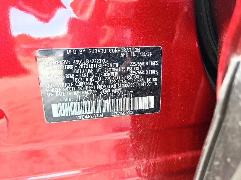 Продажа на аукционе авто 2025 Subaru Forester, vin: JF2SLDRC8SH523597, номер лота: 69319156