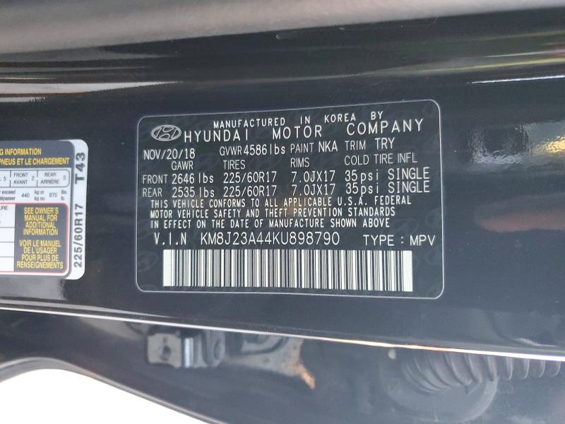 Продаж на аукціоні авто 2019 Hyundai Tucson, vin: KM8J23A44KU898790, номер лоту: 68621616