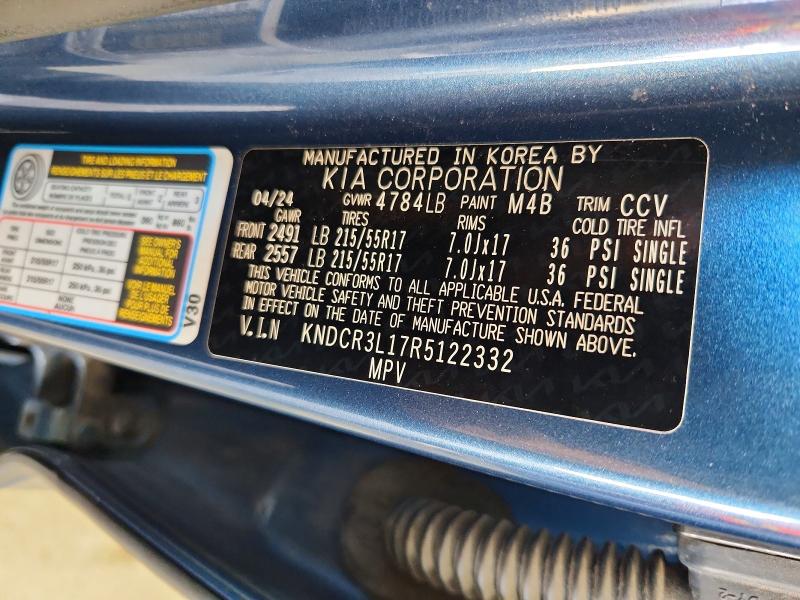 2024 Kia Niro მანქანა იყიდება აუქციონზე, vin: KNDCR3L17R5122332, აუქციონის ნომერი: 68296686