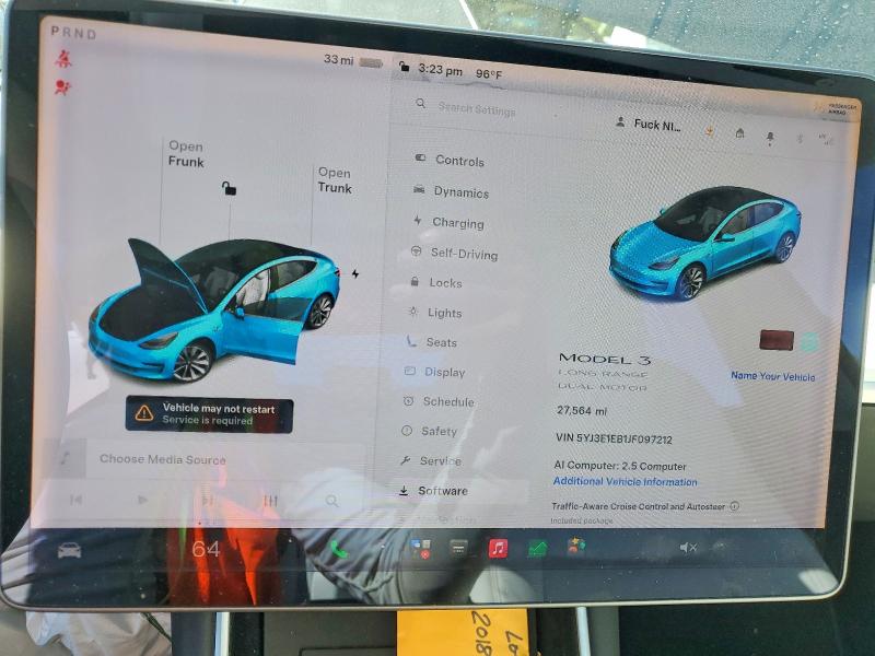 Продажа на аукционе авто 2018 Tesla Model 3, vin: 5YJ3E1EB1JF097212, номер лота: 68685556