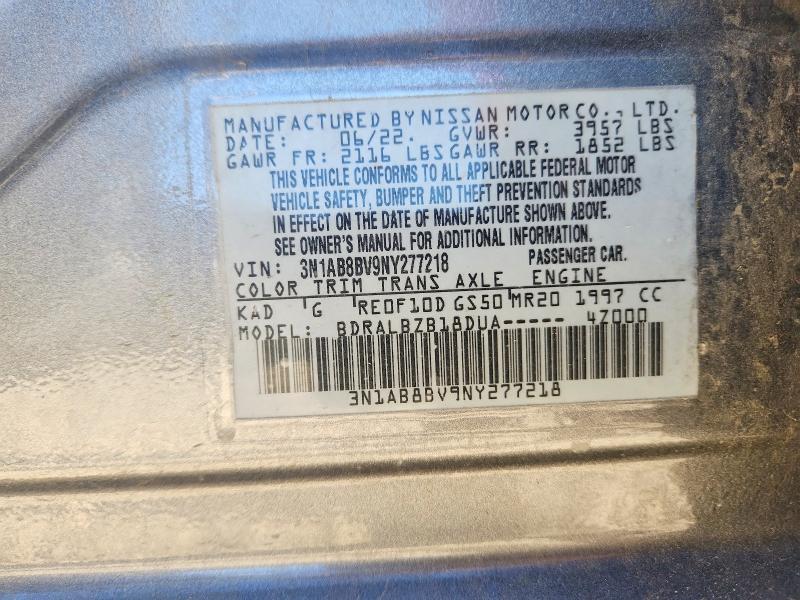 Aukcja sprzedaży 2022 Nissan Sentra, vin: 3N1AB8BV9NY277218, numer aukcji: 67429876