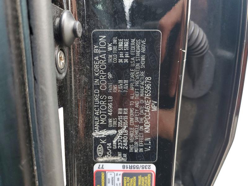 2014 Kia Sportage მანქანა იყიდება აუქციონზე, vin: KNDPCCA6XE7659678, აუქციონის ნომერი: 68746526