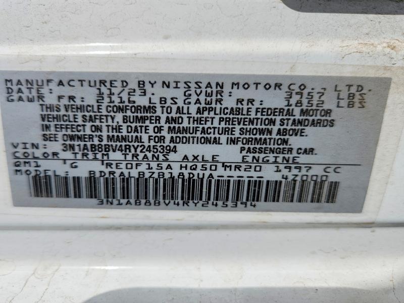 67417626 :رقم المزاد ، 3N1AB8BV4RY245394 vin ، 2024 Nissan Sentra مزاد بيع