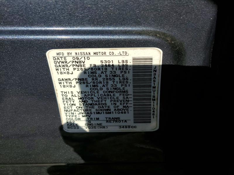 Продаж на аукціоні авто 2011 Infiniti Fx35, vin: JN8AS1MU1BM110461, номер лоту: 67657816