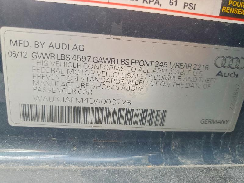 Продажа на аукционе авто 2013 Audi A3, vin: WAUKJAFM4DA003728, номер лота: 69586396