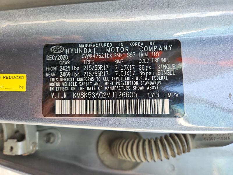 Aukcja sprzedaży 2021 Hyundai Kona, vin: KM8K53AG2MU126605, numer aukcji: 69785876