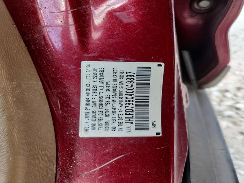 Продаж на аукціоні авто 2004 Honda Cr-v, vin: JHLRD78804C049897, номер лоту: 68818536