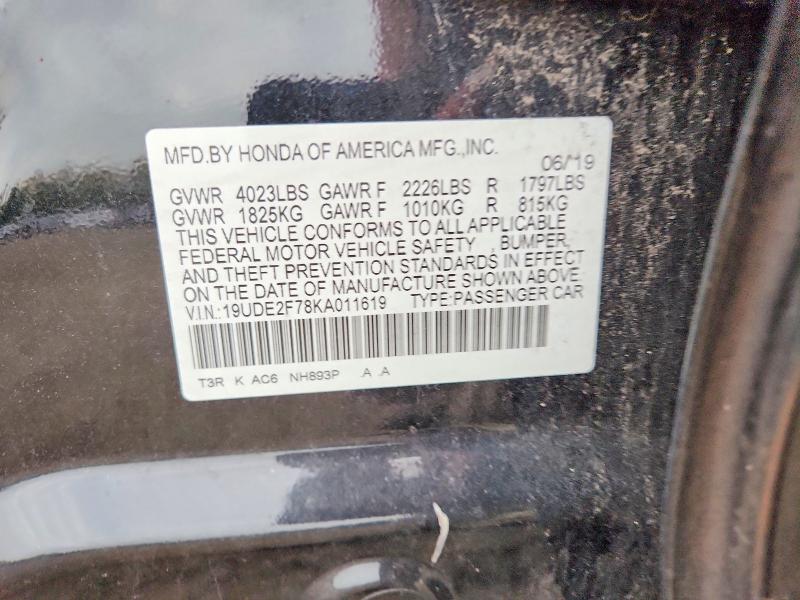 Aukcja sprzedaży 2019 Acura Ilx, vin: 19UDE2F78KA011619, numer aukcji: 67987456