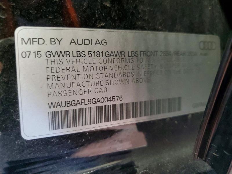 Aukcja sprzedaży 2016 Audi S4, vin: WAUBGAFL9GA004576, numer aukcji: 69866966