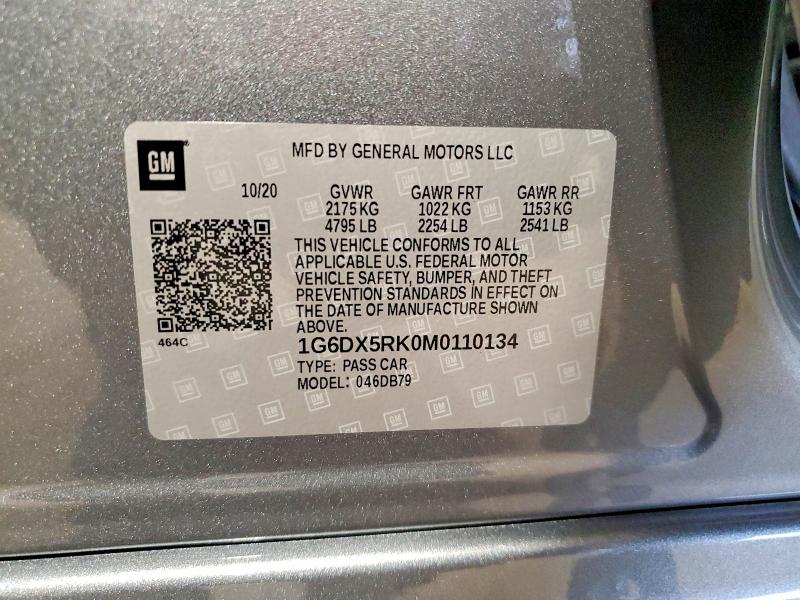 Продаж на аукціоні авто 2021 Cadillac Ct5, vin: 1G6DX5RK0M0110134, номер лоту: 68596616