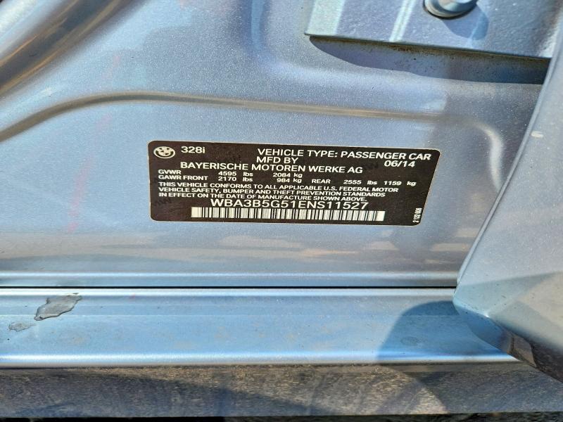 Продаж на аукціоні авто 2014 Bmw 328, vin: WBA3B5G51ENS11527, номер лоту: 65414226