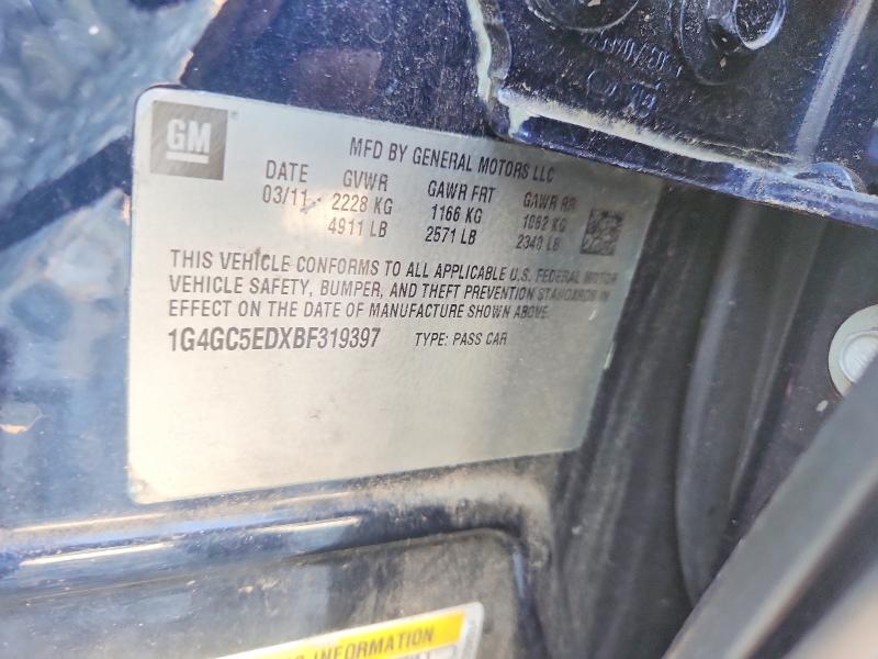 Продаж на аукціоні авто 2011 Buick Lacrosse, vin: 1G4GC5EDXBF319397, номер лоту: 69010066