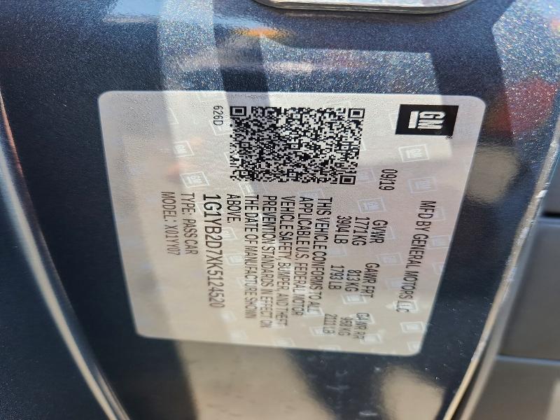 Aukcja sprzedaży 2019 Chevrolet Corvette, vin: 1G1YB2D7XK5124520, numer aukcji: 69515236