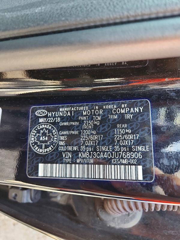 67302646 :رقم المزاد ، KM8J3CA40JU768906 vin ، 2018 Hyundai Tucson مزاد بيع