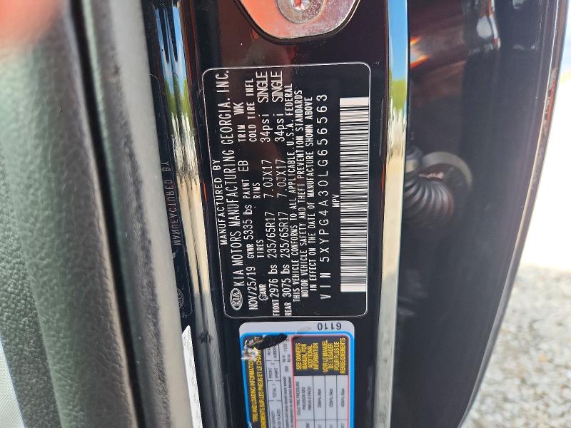 Auction sale of the 2020 Kia Sorento, vin: 5XYPG4A30LG656563        , lot number: 69019096
