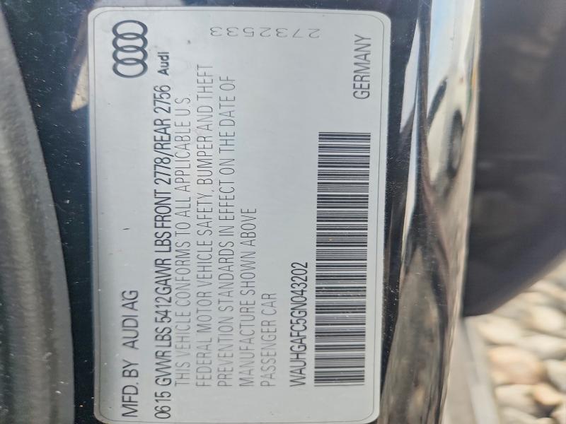 67017306 :رقم المزاد ، WAUHGAFC5GN043202 vin ، 2016 Audi A6 مزاد بيع