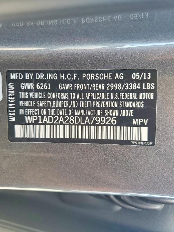 Продаж на аукціоні авто 2013 Porsche Cayenne, vin: WP1AD2A28DLA79926, номер лоту: 70288596