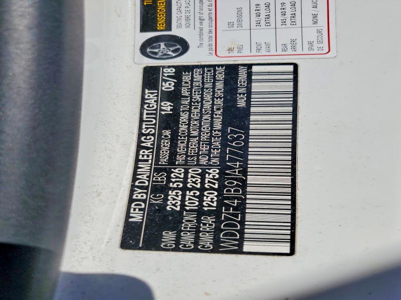 Продаж на аукціоні авто 2018 Mercedes-benz E, vin: WDDZF4JB9JA477637, номер лоту: 67654516