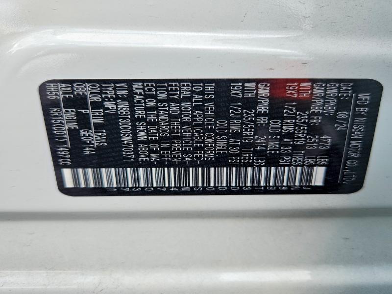 70010246 :رقم المزاد ، JN8BT3DD0SW470371 vin ، 2025 Nissan Rogue مزاد بيع