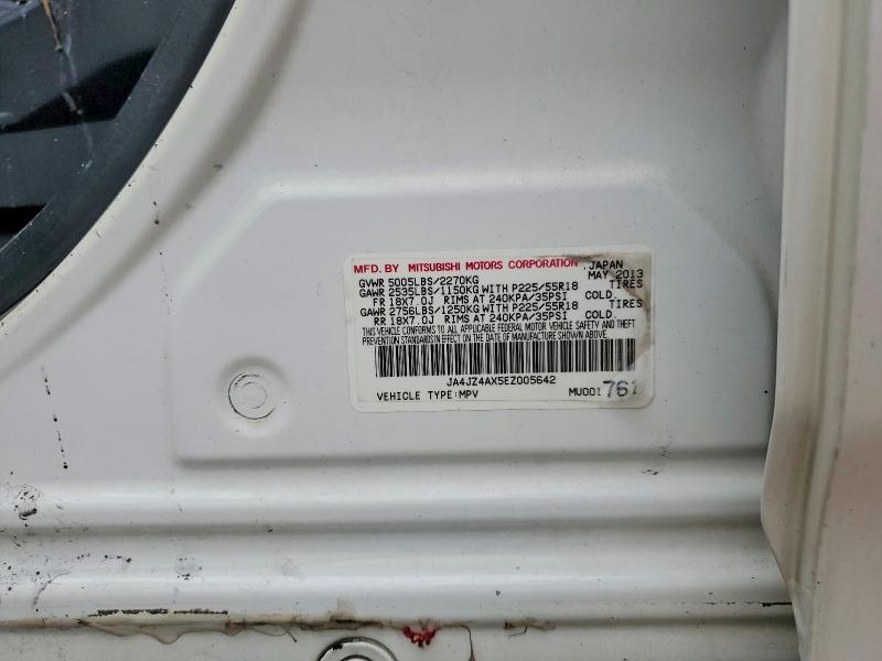 2014 Mitsubishi Outlander მანქანა იყიდება აუქციონზე, vin: JA4JZ4AX5EZ005642, აუქციონის ნომერი: 69179536