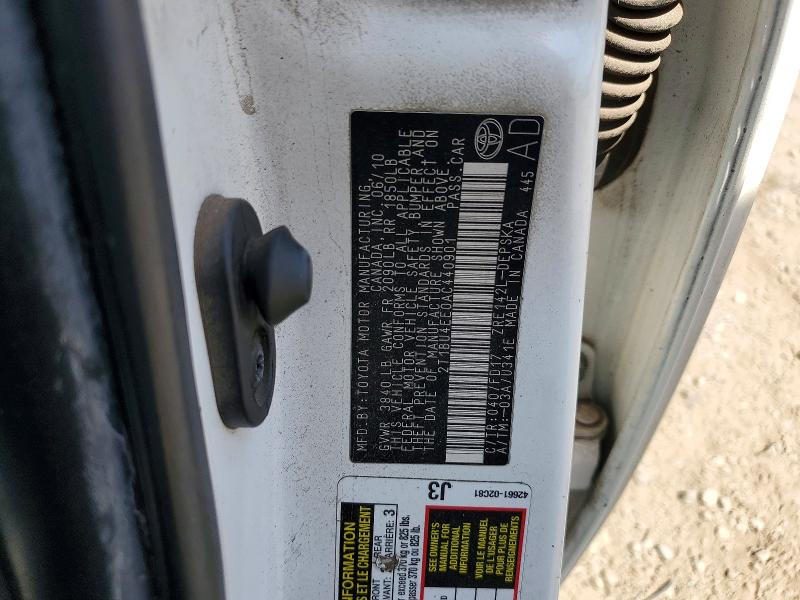 2010 Toyota Corolla მანქანა იყიდება აუქციონზე, vin: 2T1BU4EE0AC440901, აუქციონის ნომერი: 67932346