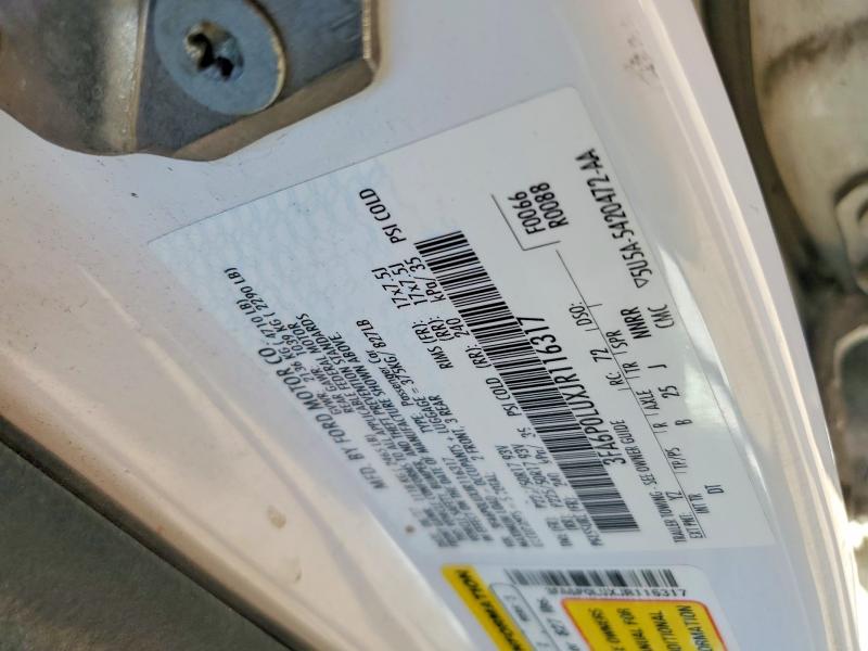 2018 Ford Fusion მანქანა იყიდება აუქციონზე, vin: 3FA6P0LUXJR116317, აუქციონის ნომერი: 70270856