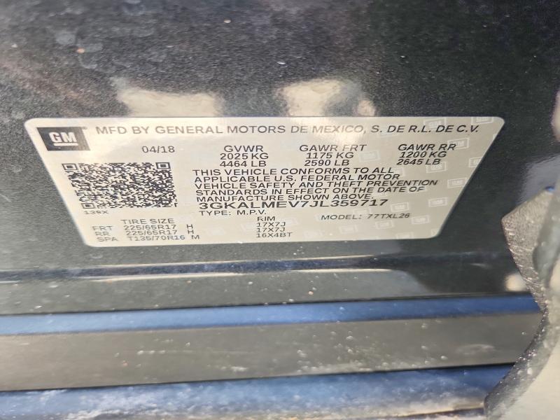Aukcja sprzedaży 2018 Gmc Terrain, vin: 3GKALMEV7JL359717, numer aukcji: 67738906