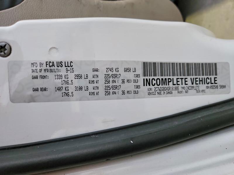 Aukcja sprzedaży 2016 Dodge Grand Caravan, vin: 2C7WDGBGXGR161895, numer aukcji: 70695156