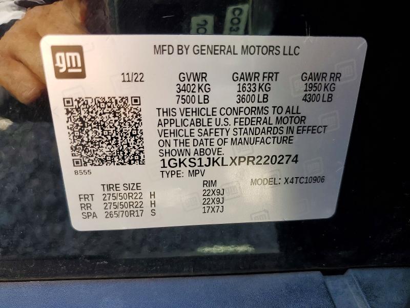 Auction sale of the 2023 Gmc Yukon Xl, vin: 1GKS1JKLXPR220274, lot number: 71086646