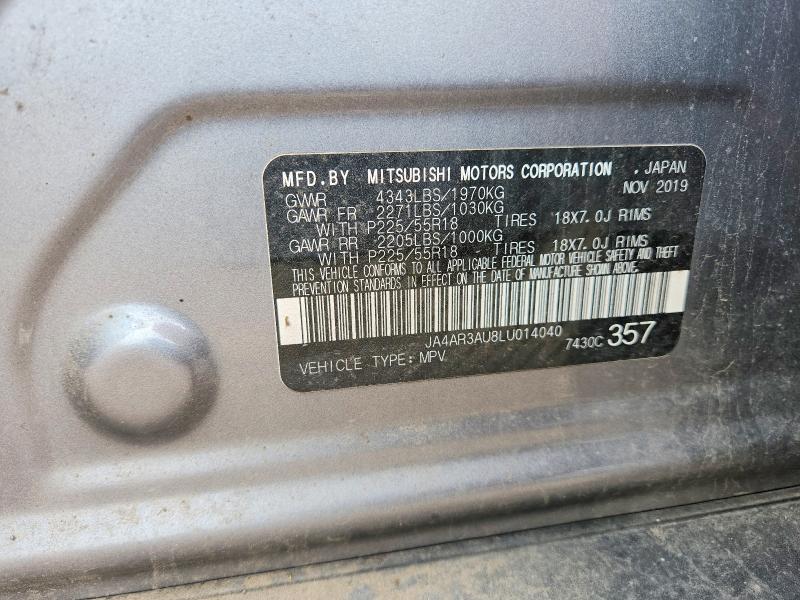 67002386 :رقم المزاد ، JA4AR3AU8LU014040 vin ، 2020 Mitsubishi Outlander Sport مزاد بيع