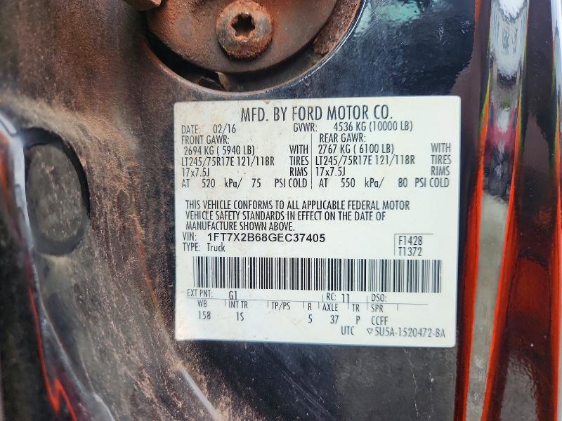 Auction sale of the 2016 Ford F250, vin: 1FT7X2B68GEC37405, lot number: 71140556