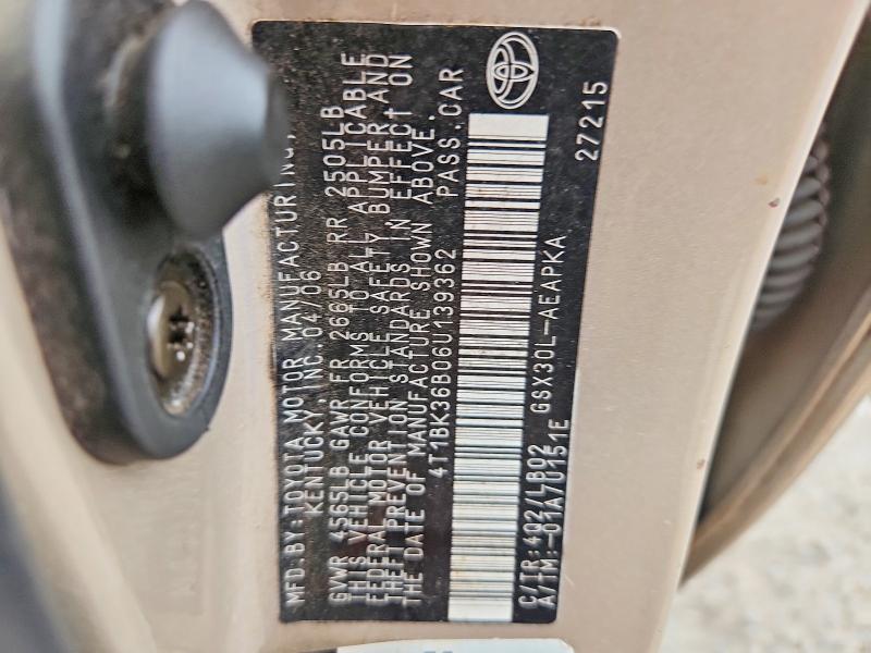 Продаж на аукціоні авто 2006 Toyota Avalon, vin: 4T1BK36B06U139362, номер лоту: 71238986
