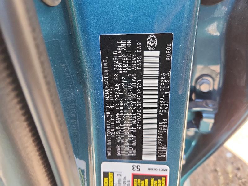 Aukcja sprzedaży 2026 Toyota Camry, vin: 4T1DAACK3TU732620, numer aukcji: 68237016