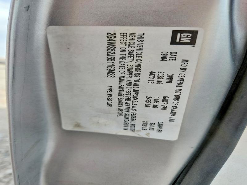 2005 Buick Century მანქანა იყიდება აუქციონზე, vin: 2G4WS52J651169423, აუქციონის ნომერი: 68793896